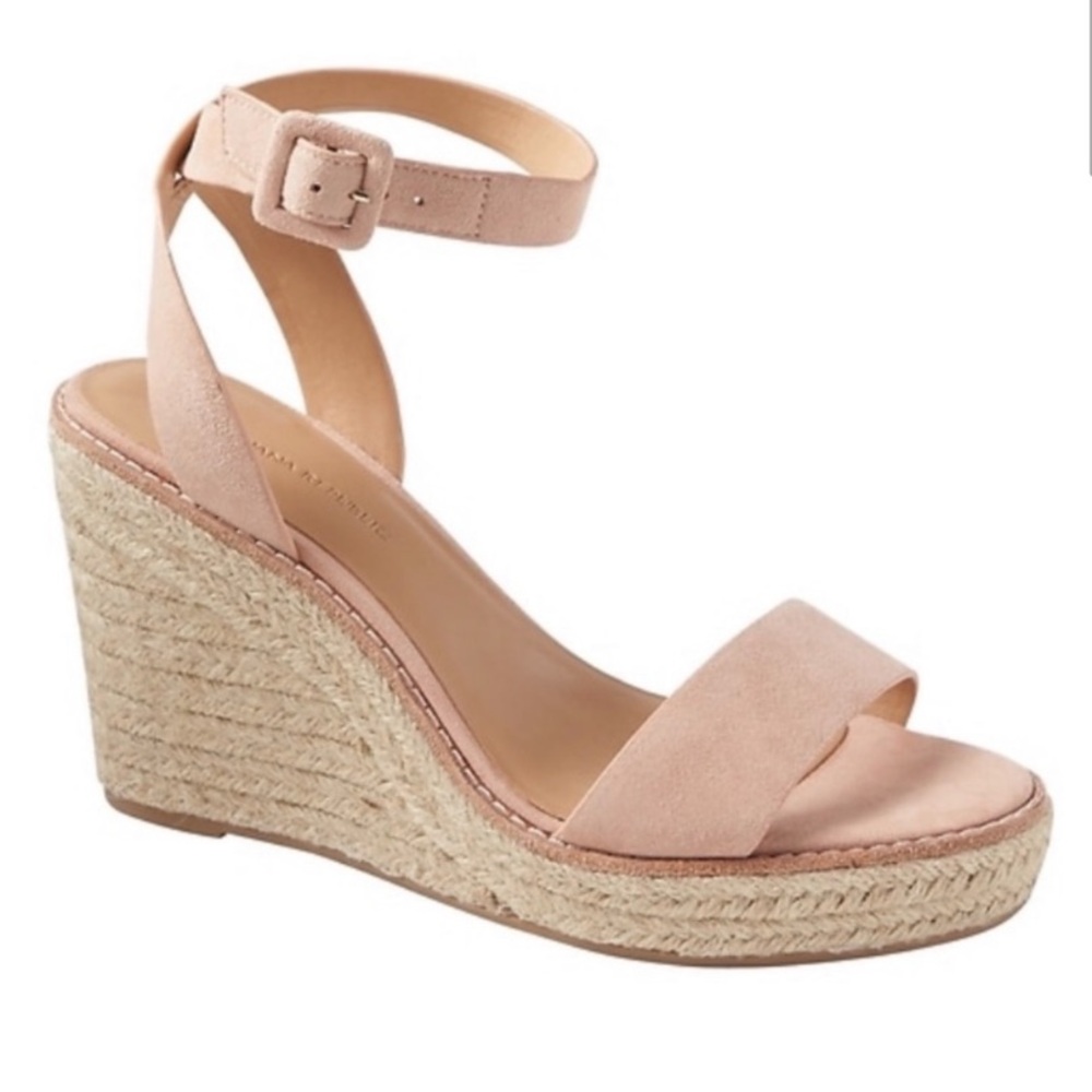 NWT Banana Republic Espadrille Wedge Sandal - Picture 1 of 9